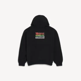 Hoodies para homens, corte médio, com estampado «Bumper Stickers», em preto