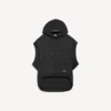 Hoodies sem mangas e corte regular para homem, na cor preta