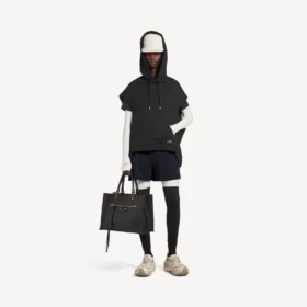 Hoodies sem mangas e corte regular para homem, na cor preta