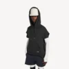 Hoodies sem mangas e corte regular para homem, na cor preta