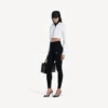 Hoodies «Techwear» femininos em forma de casulo, na cor branca