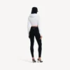 Hoodies «Techwear» femininos em forma de casulo, na cor branca