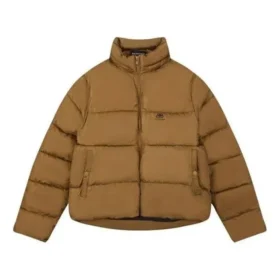 Jaqueta acolchoada BB com malha entrelaçada «Brown» 595224TG0262365