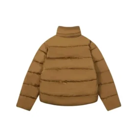 Jaqueta acolchoada BB com malha entrelaçada «Brown» 595224TG0262365