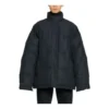 Jaqueta acolchoada de corte largo «Preto» 725325TNO091000