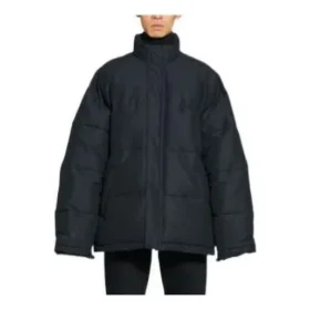 Jaqueta acolchoada de corte largo «Preto» 725325TNO091000
