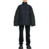 Jaqueta acolchoada de corte largo «Preto» 725325TNO091000