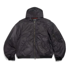 Jaqueta bomber com capuz Tape Type Light «Preto» 791103TPO041000