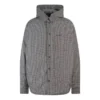Jaqueta-camisa acolchoada xadrez «Preto Branco» 735662TNO781070
