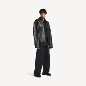 Jaqueta-camisa para homem em preto Jaqueta-camisa para homem em preto
