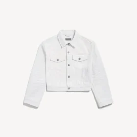 Jaqueta clássica de corte quadrado «Wings» para mulher, em branco