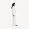 Jaqueta clássica de corte quadrado «Wings» para mulher, em branco