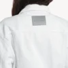 Jaqueta clássica de corte quadrado «Wings» para mulher, em branco