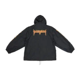 Jaqueta com capuz e corte desportivo Metallica «Black Orange» 698831TMO101000