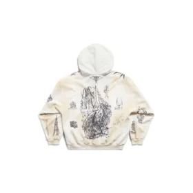 Jaqueta com capuz e fecho de correr Tat, corte médio, «Off White Black» 770939TQVK13307