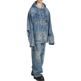Jaqueta com capuz oversized «Blue» 719315TNW56-4268