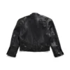 Jaqueta com fecho de correr desconstruído FW23 «Pele de búfalo macia preta» 768749TMS031000