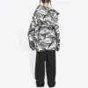Jaqueta com ombros à mostra Balenciaga FW21 para homem, cinzento, 663004TKLD41240