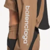 Jaqueta curta techwear para mulher em camelo