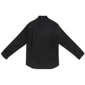 Jaqueta de camisa de lã «Preto» 704451TIT221000