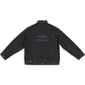 Jaqueta de Denim 3B Sports Icon, corte largo, «Preto» 704298TBP471029