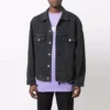 Jaqueta de Denim BB com efeito spray, corte largo «Dark Grey White» 678354TIWA21440