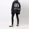 Jaqueta de Denim BB com efeito spray, corte largo «Dark Grey White» 678354TIWA21440