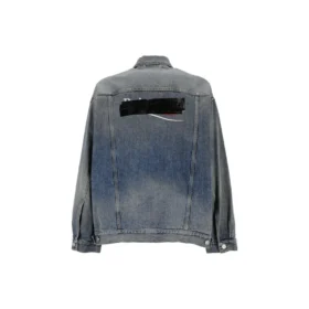 Jaqueta de Denim com botões e efeito descolorido «Azul» 724651THW254245