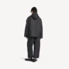 Jaqueta de denim com capuz para homem em índigo cru