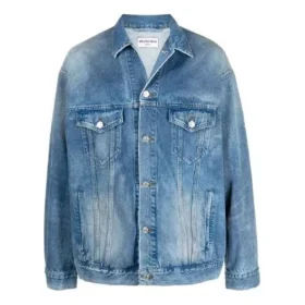Jaqueta de Denim com efeito spray BB, corte largo «Electric Blue Fuchsia» 678354TCW030406 Jaqueta de Denim com efeito spray BB, corte largo «Electric Blue Fuchsia» 678354TCW030406