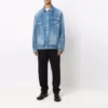 Jaqueta de Denim com efeito spray BB, corte largo «Electric Blue Fuchsia» 678354TCW030406