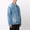 Jaqueta de Denim com efeito spray BB, corte largo «Electric Blue Fuchsia» 678354TCW030406