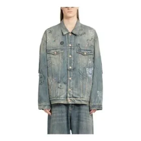 Jaqueta de Denim com grafite «Azul claro» 721708TOW664036