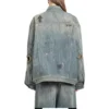 Jaqueta de Denim com grafite «Azul claro» 721708TOW664036