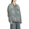 Jaqueta de Denim com grafite «Azul claro» 721708TOW664036