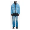 Jaqueta de Denim com logótipo clássico Balenciaga SS21 para homem, azul claro 657608TDW154307