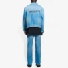Jaqueta de Denim com logótipo clássico Balenciaga SS21 para homem, azul claro 657608TDW154307