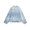 Jaqueta de Denim com logótipo em letra cursiva por toda a peça «Azul Claro Branco» 681690TJW904200
