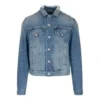 Jaqueta de Denim com logótipo nas costas «Azul-verde» 606170TDW144065