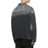 Jaqueta de Denim desbotada, corte largo, «Preto» 662772TKVG51000