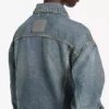 Jaqueta de denim Kick para mulher em azul vintage sujo