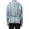 Jaqueta de Denim oversize com detalhes recortados e anéis «Azul» 697779TMW264437