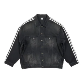Jaqueta de Denim oversized Balenciaga x adidas «Preto» 724775TNW541129 Jaqueta de Denim oversized Balenciaga x adidas «Preto» 724775TNW541129