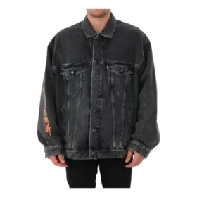 Jaqueta de Denim oversized da Metallica «Washed Black Orange» 694504TBP471055 Jaqueta de Denim oversized da Metallica «Washed Black Orange» 694504TBP471055