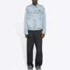 Jaqueta de Denim unissexo com logótipo FW21 azul 664329TBP488961