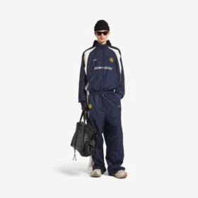 Jaqueta de fato de treino de futebol para homem em azul marinho Jaqueta de fato de treino de futebol para homem em azul marinho