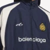 Jaqueta de fato de treino de futebol para homem em azul marinho