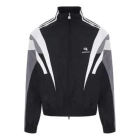 Jaqueta de fato de treino desportivo «Preto, cinzento e branco» 681438TKO481269 Jaqueta de fato de treino desportivo «Preto, cinzento e branco» 681438TKO481269