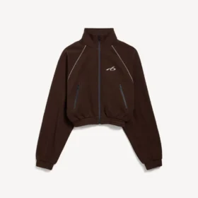 Jaqueta de fato de treino techwear para mulher em moka