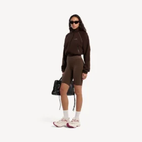 Jaqueta de fato de treino techwear para mulher em moka